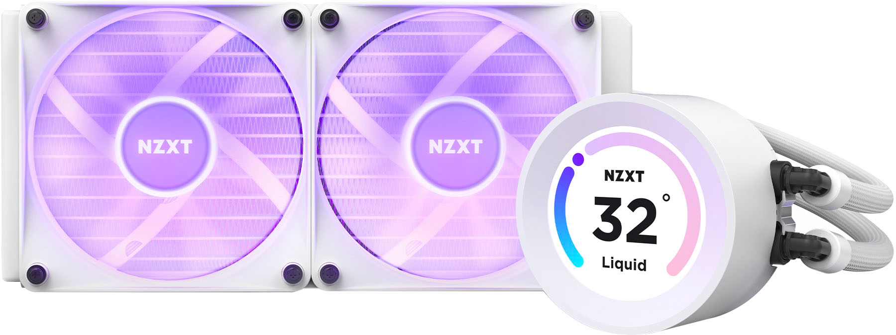 NZXT RL-KR24E-W1 Kraken Elite RGB 240 White AIO Liquid CPU Cooler