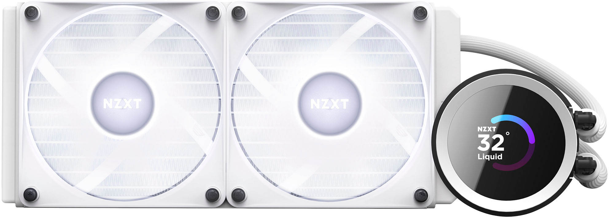 + White RL-KR240-W1 RGB Buy and 120mm Cooling display AIO NZXT Fans 1.54\