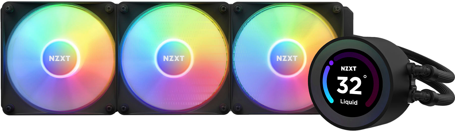 NZXT Kraken 360mm RGB CPU Liquid Cooler (with LCD Display) (Black