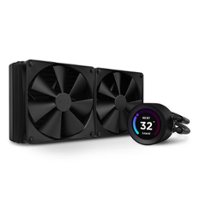 NZXT - Kraken Elite 280 - 140mm Fans + AIO 280mm Radiator Liquid Cooling System with 2.36" wide-angle LCD display and F  Fans - Black - Front_Zoom