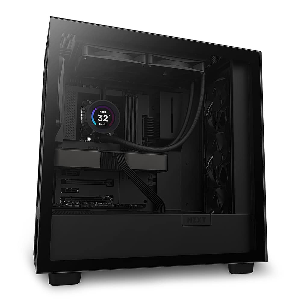 Alt View 12. NZXT - Kraken Elite 280mm Radiator CPU Liquid Cooler (2 x 140mm F Fans) with 2.36" LCD Display - Black.