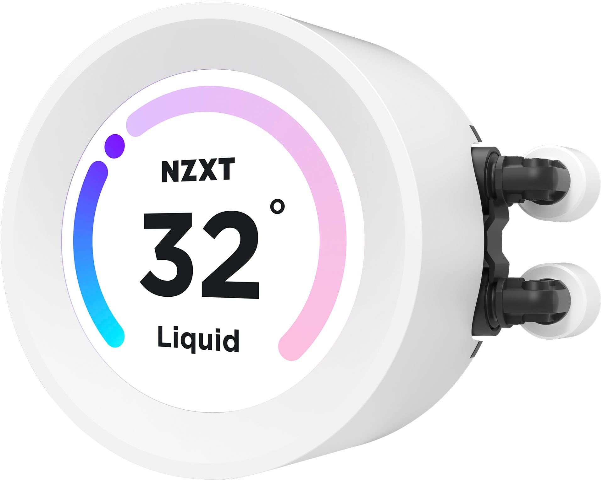 Alt View 23. NZXT - Kraken Elite RGB 280mm Radiator CPU Liquid Cooler (2 x 140mm Core Fans) with RGB Controller and 2.36" LCD Display - White.