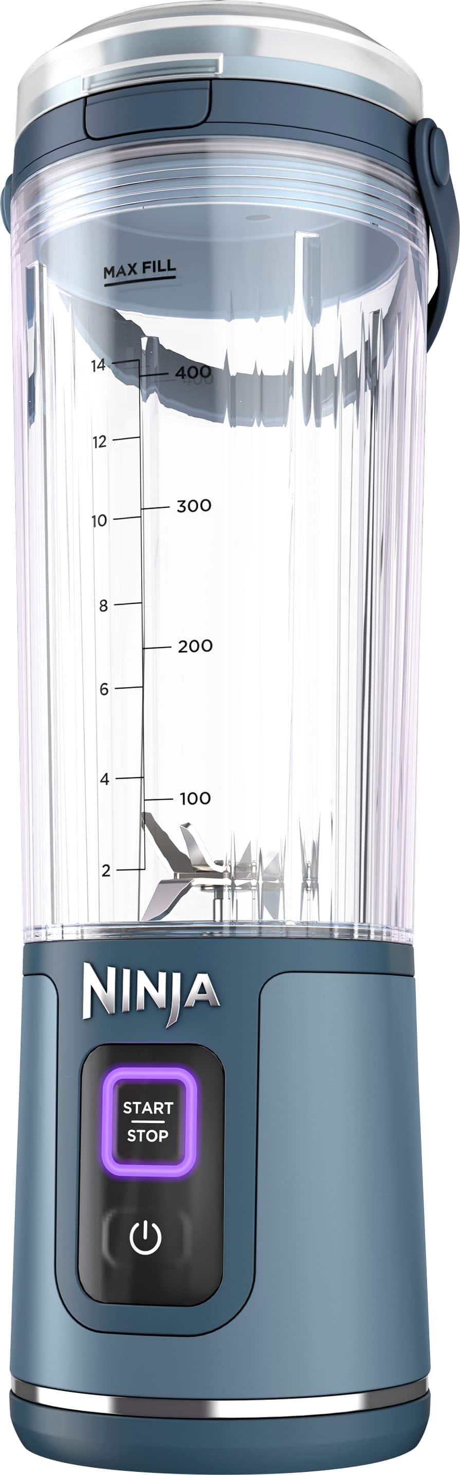 Angle. Ninja - Blast 18 oz. Portable Blender - Denim Blue.