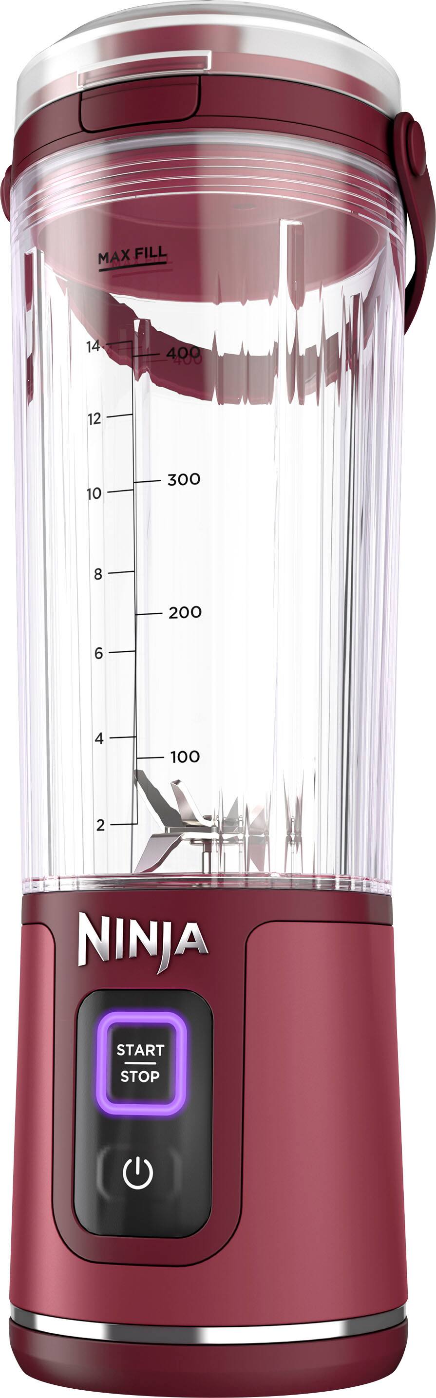Angle. Ninja - Blast 18 oz. Portable Blender - Cranberry Red.