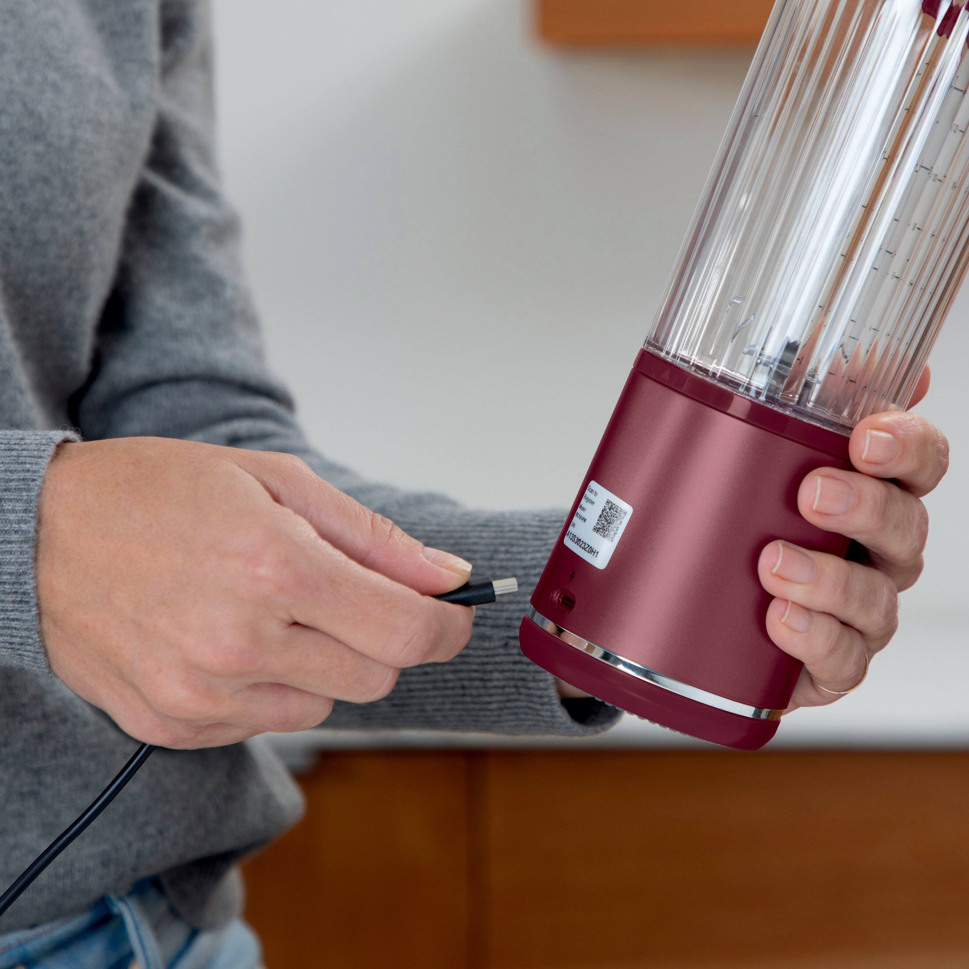 Alt View 16. Ninja - Blast 18 oz. Portable Blender - Cranberry Red.