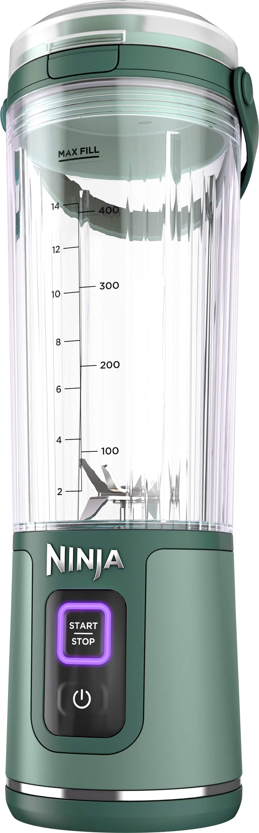 Angle. Ninja - Blast 18 oz. Portable Blender - Forest Green.