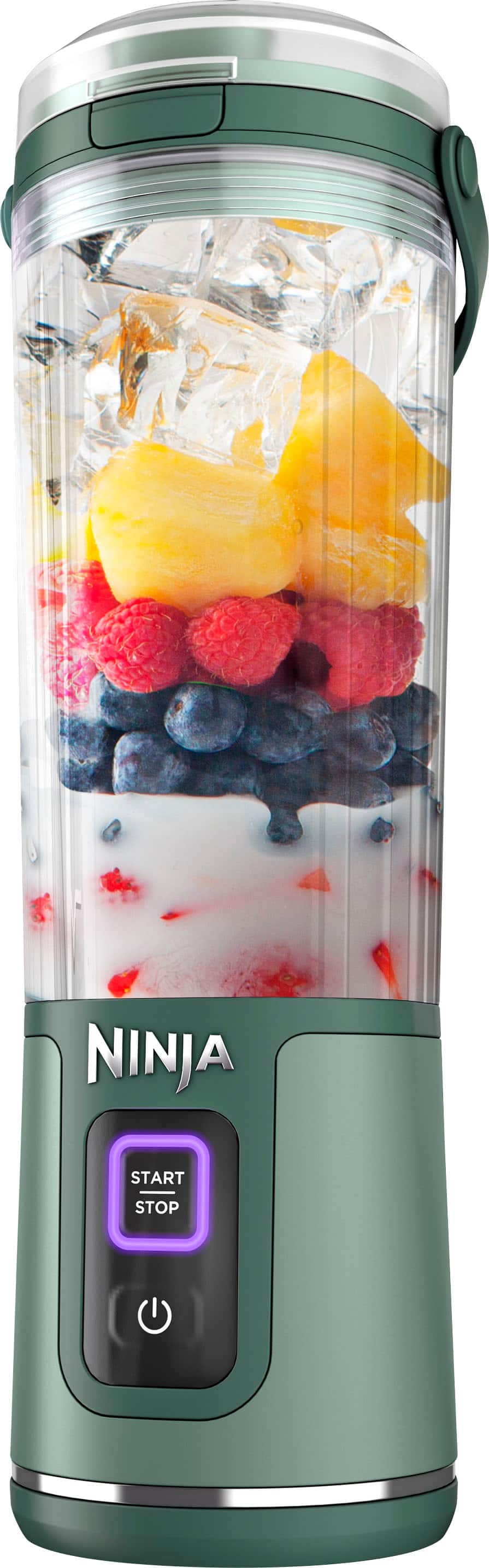 Ninja - Blast 18 oz. Portable Blender - Forest Green - Front_Zoom
