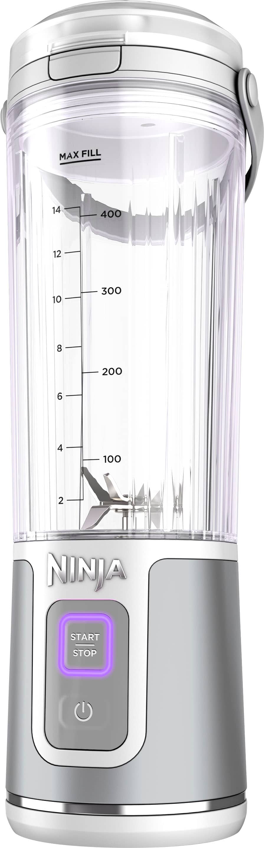 Angle. Ninja - Blast 18 oz. Portable Blender - White.