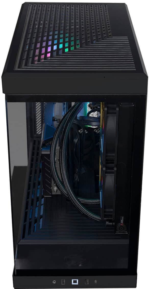 Alt View 2. iBUYPOWER - Y40 Gaming Desktop - Intel Core i7 13700KF - 32GB Memory - NVIDIA GeForce RTX 4070 12GB - 1TB NVMe SSD - Black.