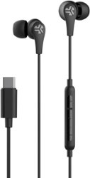 JLab - JBuds Pro USB-C Wired Earbuds - Black - Front_Zoom