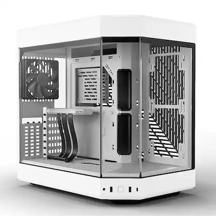 Front. HYTE - HYTE - Y60 ATX Mid-Tower PC Case - Snow White.