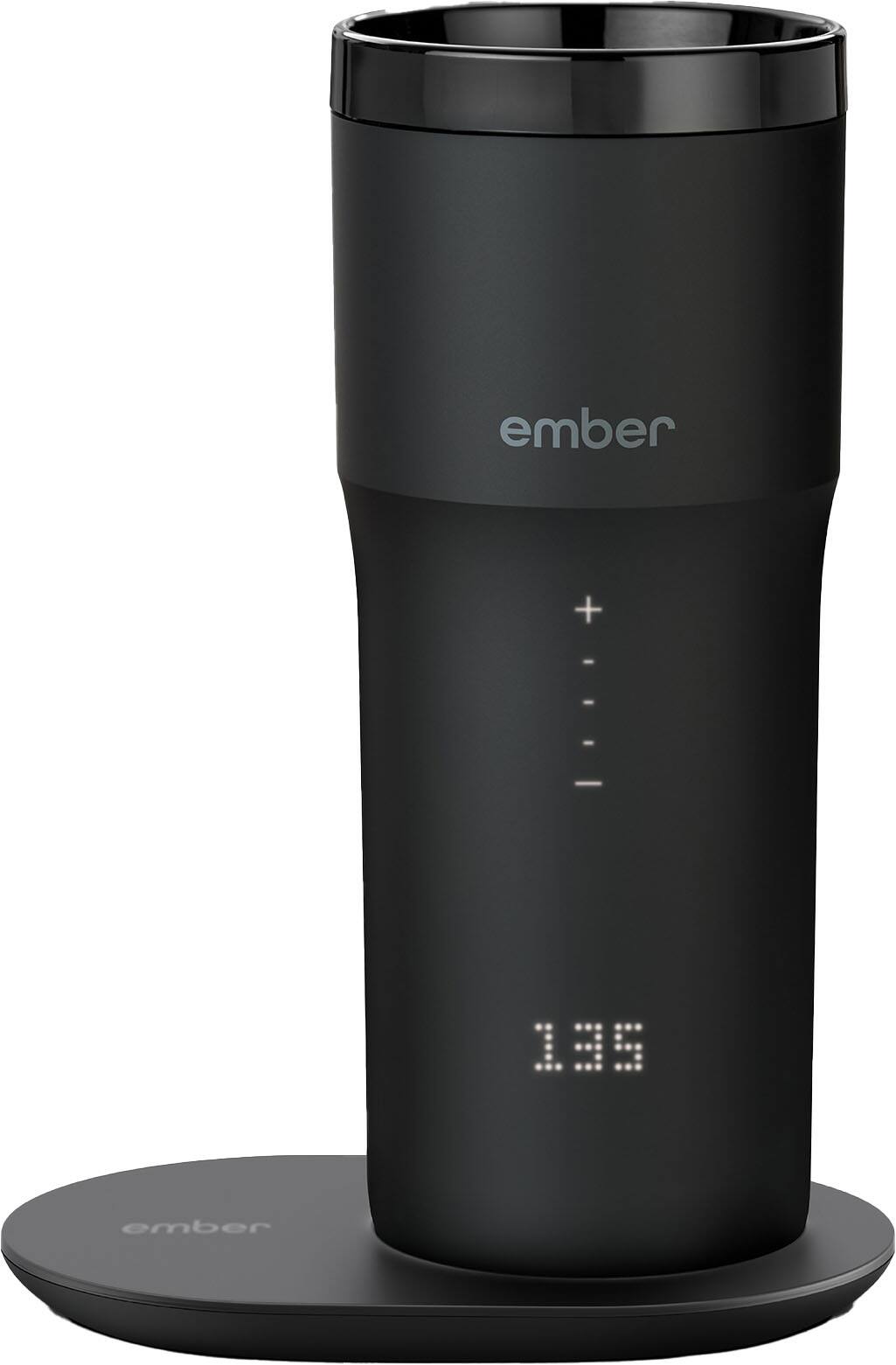 Left. Ember - Travel Mug 2+, 12 oz, Temperature Control Smart Travel Mug - Black.