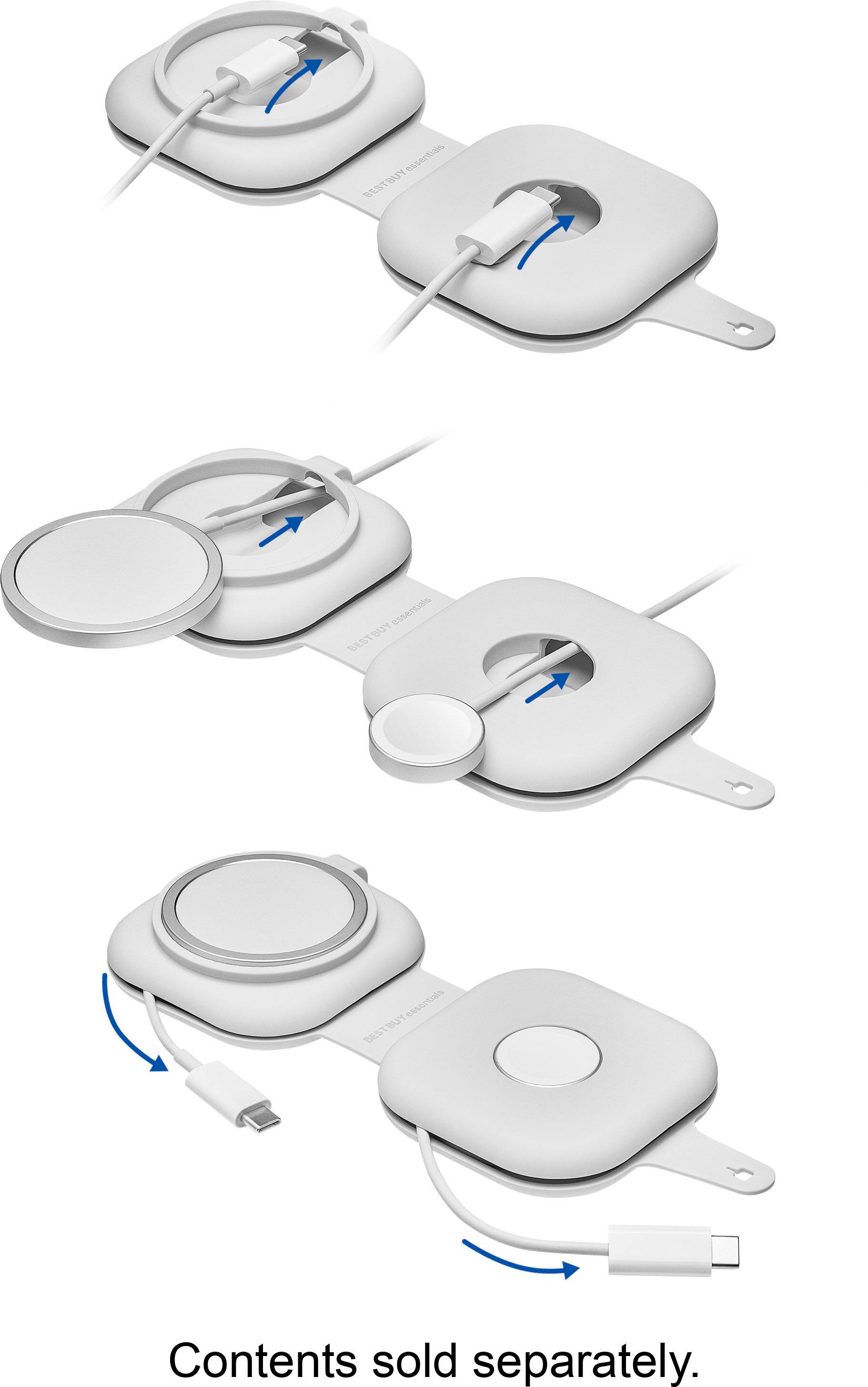 Alt View 14. Best Buy essentials™ - Portable Apple MagSafe & Watch Charger Organizer - Gray.