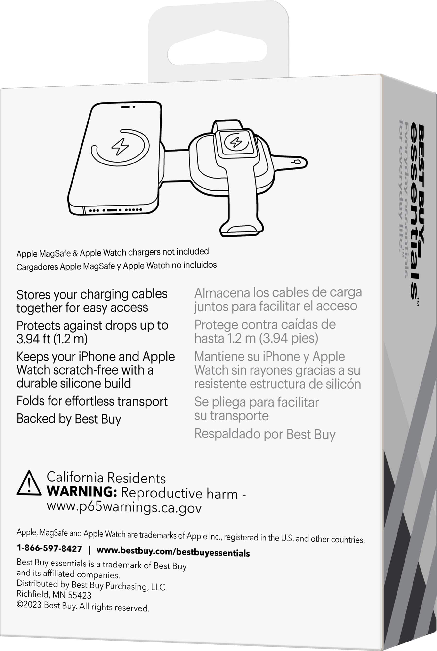 Alt View 21. Best Buy essentials™ - Portable Apple MagSafe & Watch Charger Organizer - Gray.