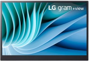 LG - gram +view 16” IPS LED Portable Monitor (USB) - Silver - Front_Zoom