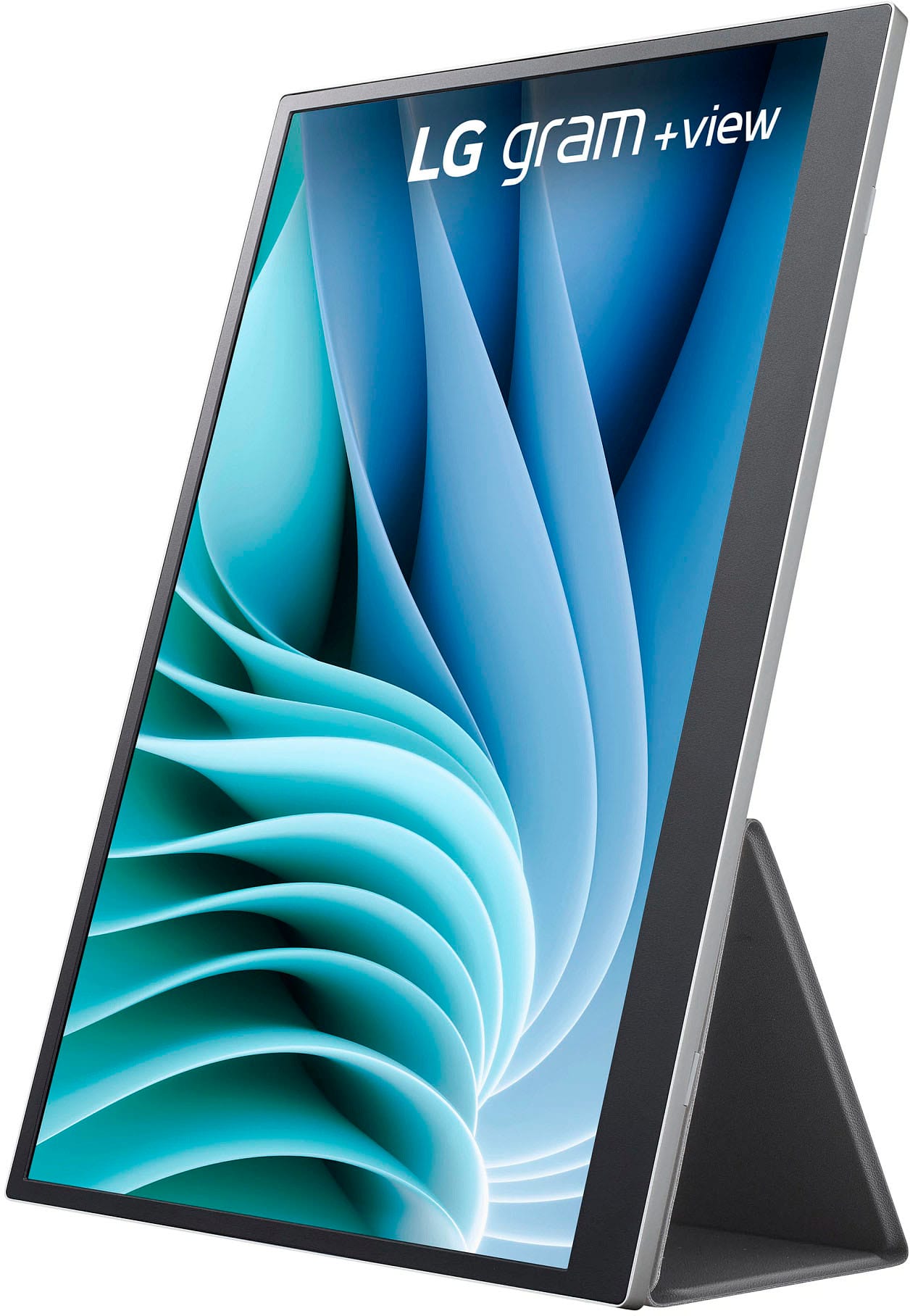 Alt View 11. LG - gram +view 16” IPS LED 60Hz Portable Monitor (USB Type-C) - Silver.