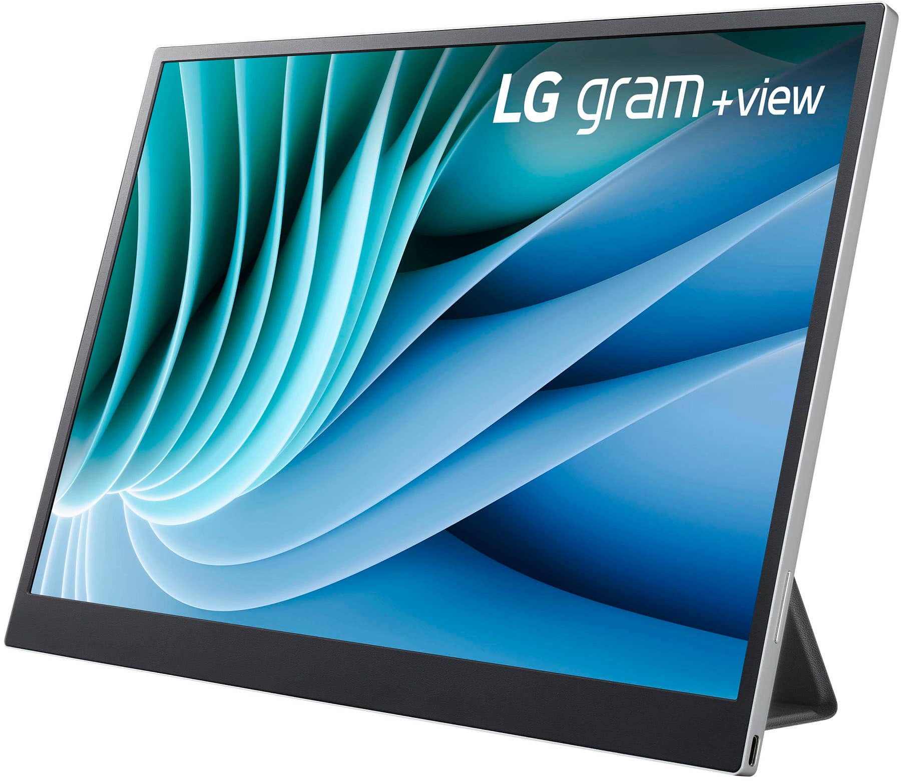 Alt View 1. LG - gram +view 16” IPS LED 60Hz Portable Monitor (USB Type-C) - Silver.