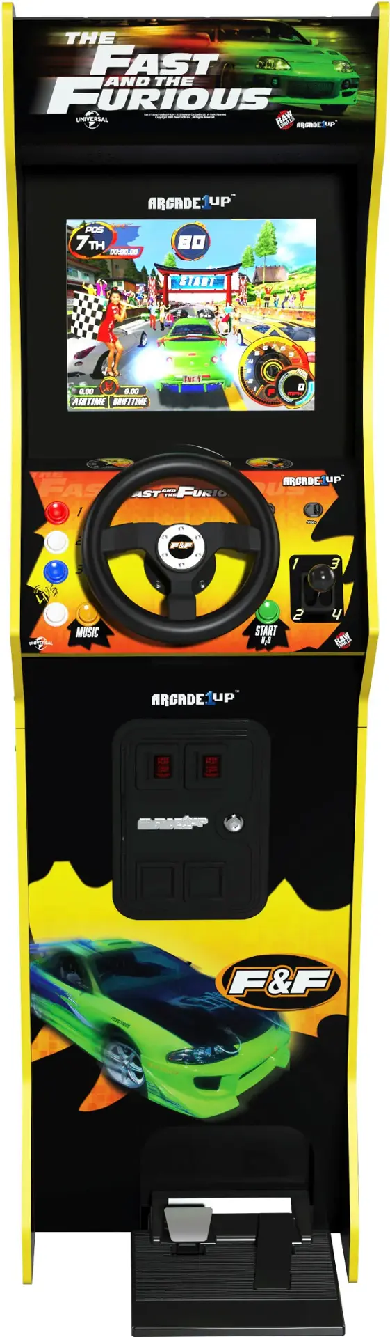 The Fast and the Furious Universal Baw Minicup Arcade Up - Pos 7th 00:00.00 Bo Start K 8.00 0.00 Airtime Brettime Fn - Pas - Fast Furious / Arcade Up.