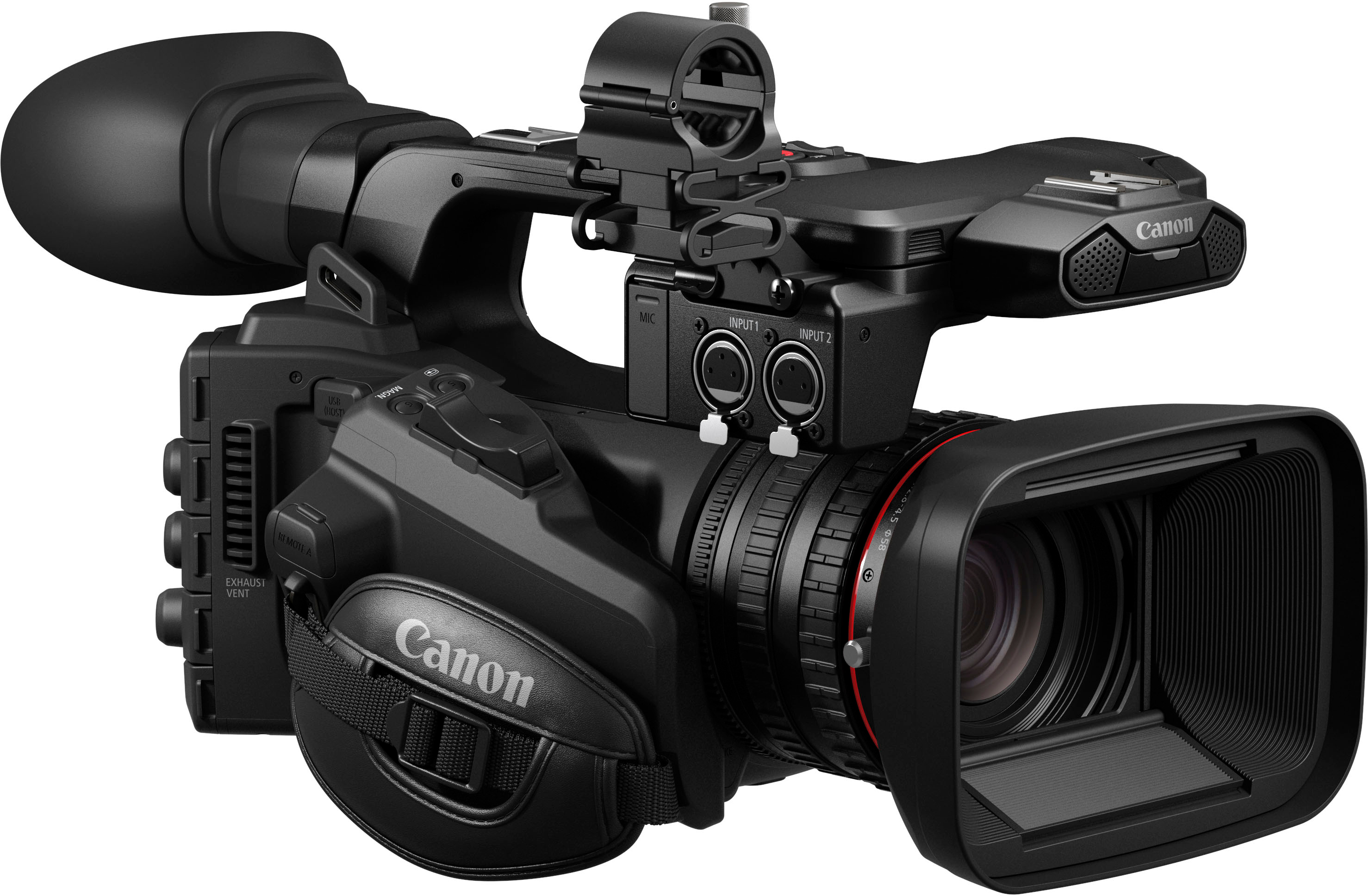 Angle View: Canon - XF605 4K UHD Professional Camcorder - Black