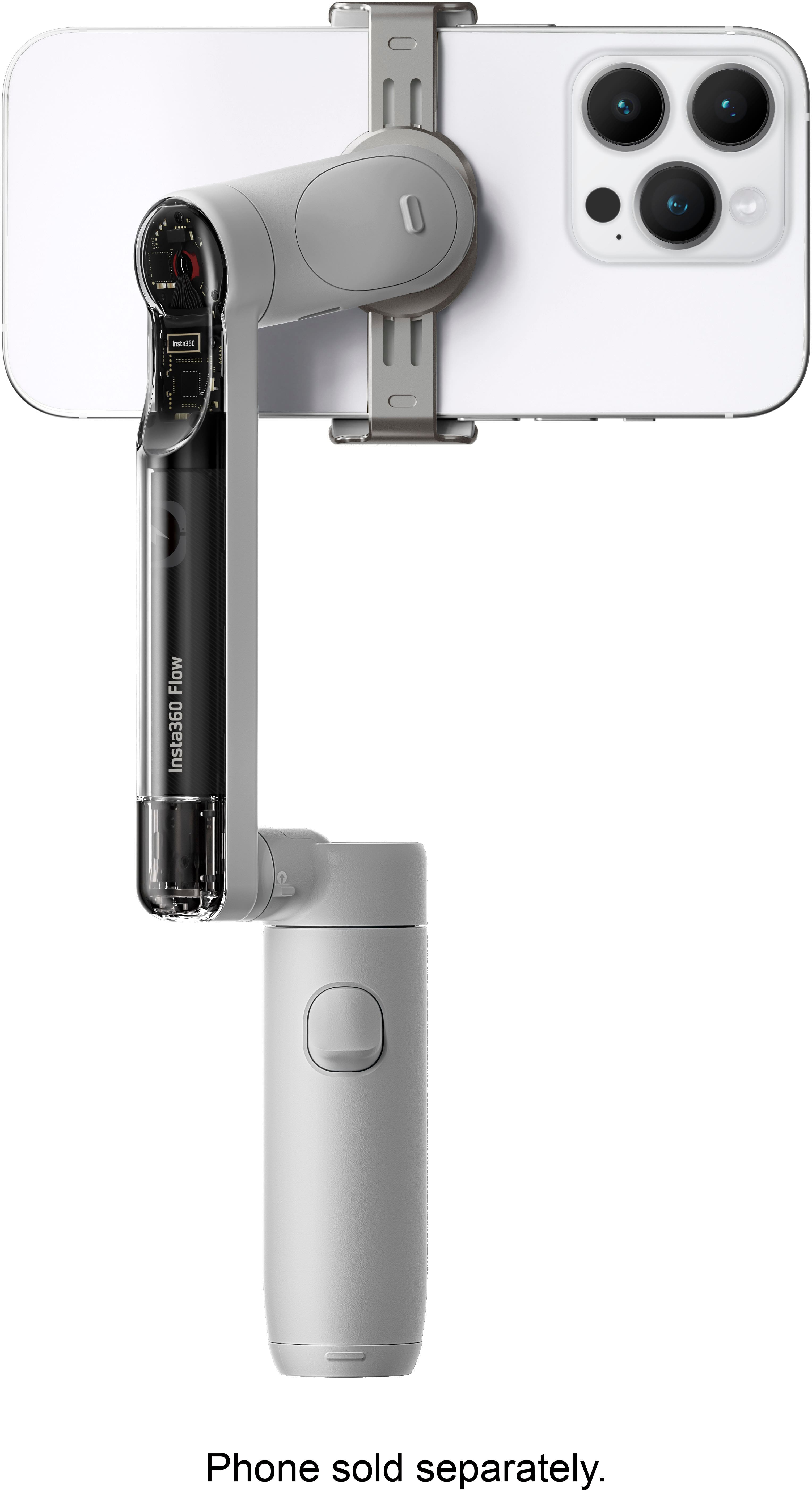 Alt View 16. Insta360 - Flow Standard 3-axis Gimbal Stabilizer for Smartphones with built-in Tripod - Gray.