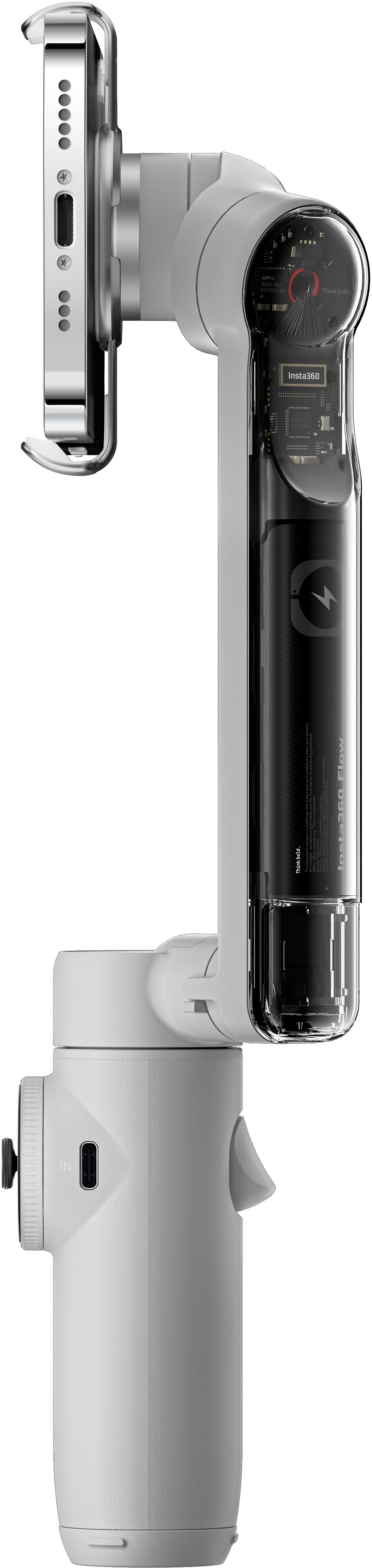 Gray Flow built-in with Tripod Smartphones Stabilizer Flow Gimbal for Insta360 Standard Best 3-axis 04 - Buy
