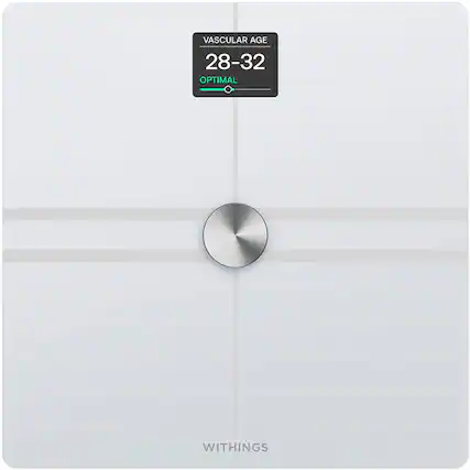 Angle. Withings - Body Comp Complete Body Analysis Smart Wi-Fi Scale - White.