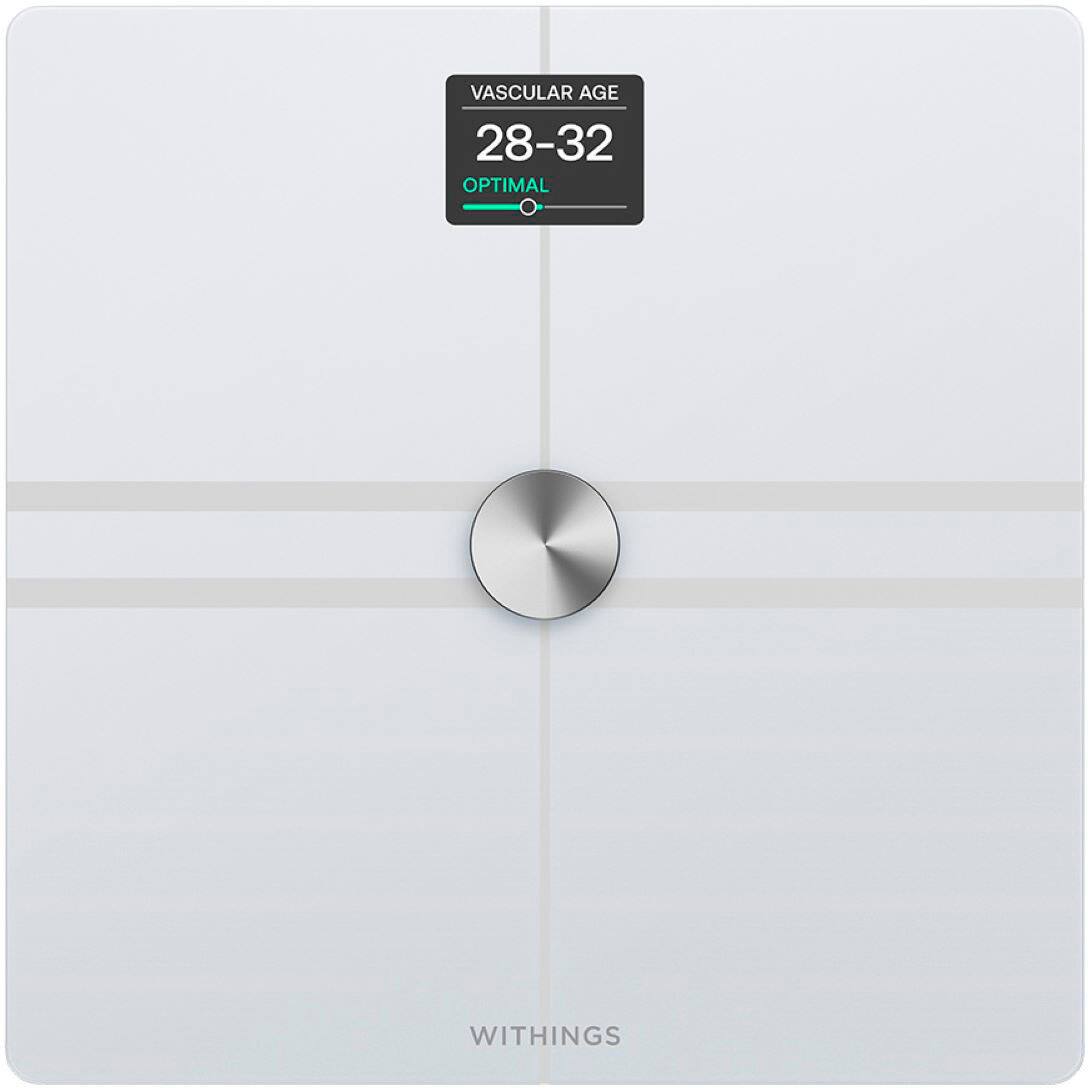 Angle. Withings - Body Comp Complete Body Analysis Smart Wi-Fi Scale - White.