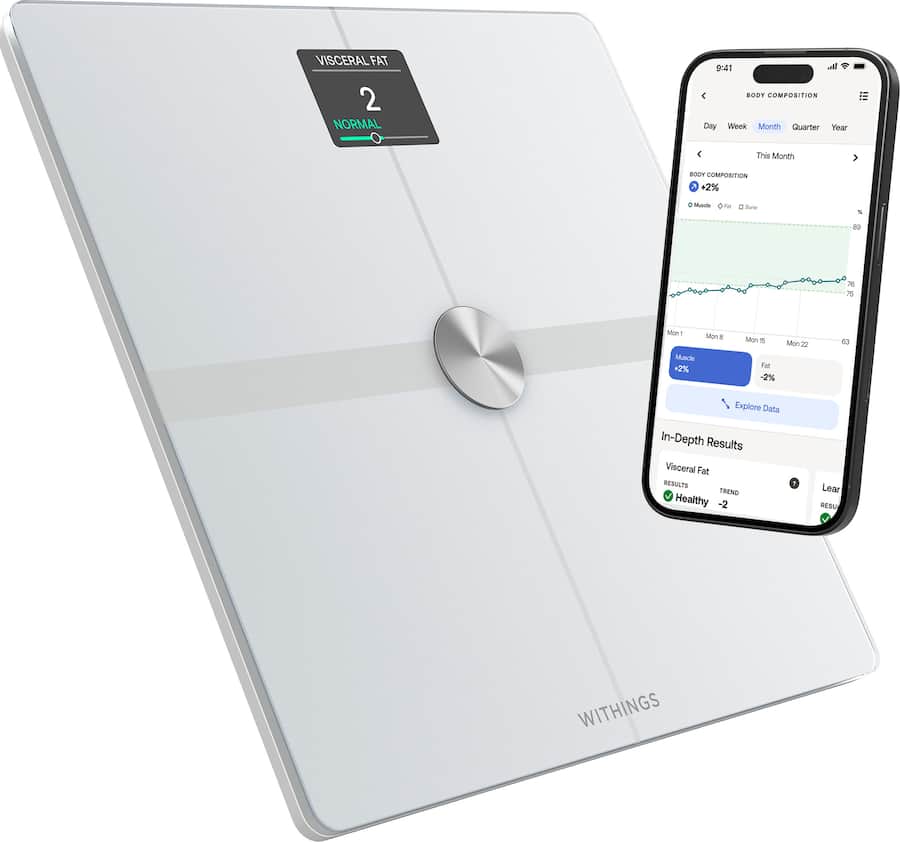 Withings Body Comp Complete Body Analysis Smart Wi Fi Scale White Withings Body Comp Complete Body Analysis Smart Wi Fi Scale White