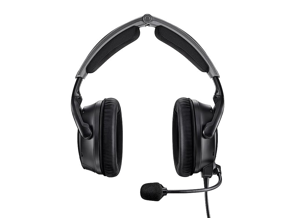 Angle. Bose - A30 Bluetooth Noise Cancelling Over-the-Ear Aviation Headset - Black.