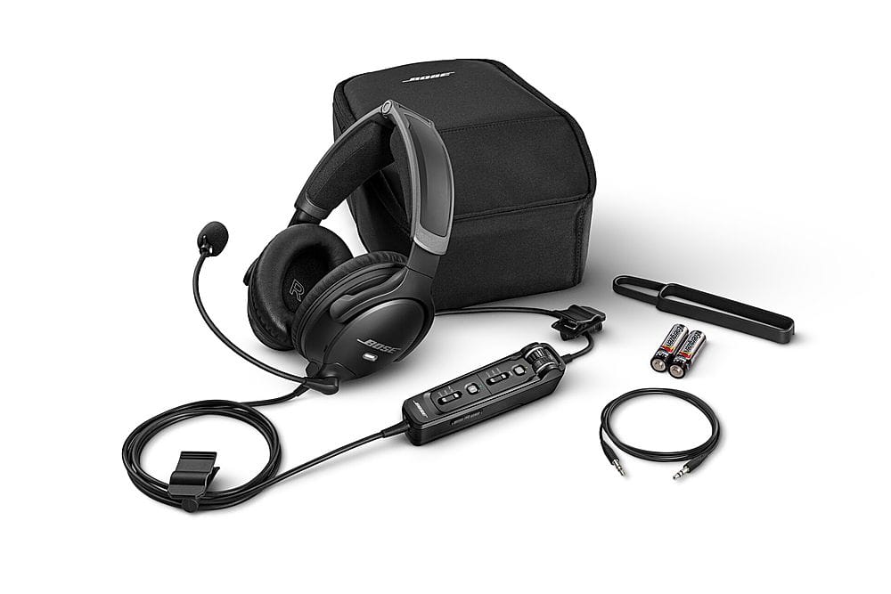 Alt View 12. Bose - A30 Bluetooth Noise Cancelling Over-the-Ear Aviation Headset - Black.