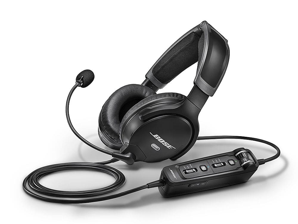 Alt View 19. Bose - A30 Bluetooth Noise Cancelling Over-the-Ear Aviation Headset - Black.