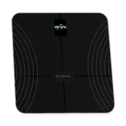 Angle. Etekcity - HR Smart Fitness Scale - Black.