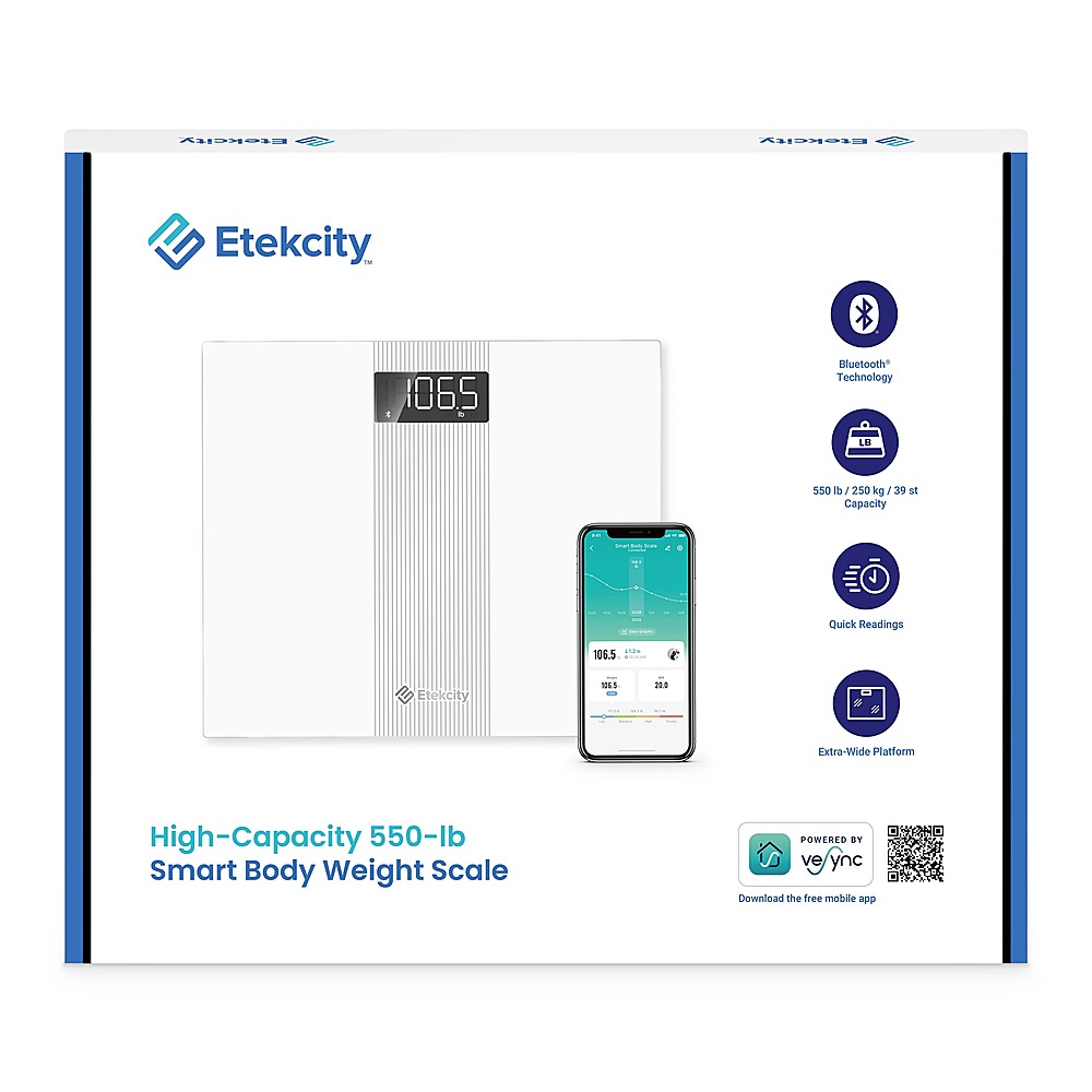  Etekcity Smart Scales - Básculas digitales para peso y grasa  corporal, básculas de baño precisas para los músculos Bmi de las personas,  monitor electrónico Bluetooth de composición corporal se sincroniza con