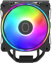 Cooler Master - Hyper 212 Halo Black Edition 120mm CPU Cooling Fan with Gen 2 RGB Lighting - Black - Front_Zoom