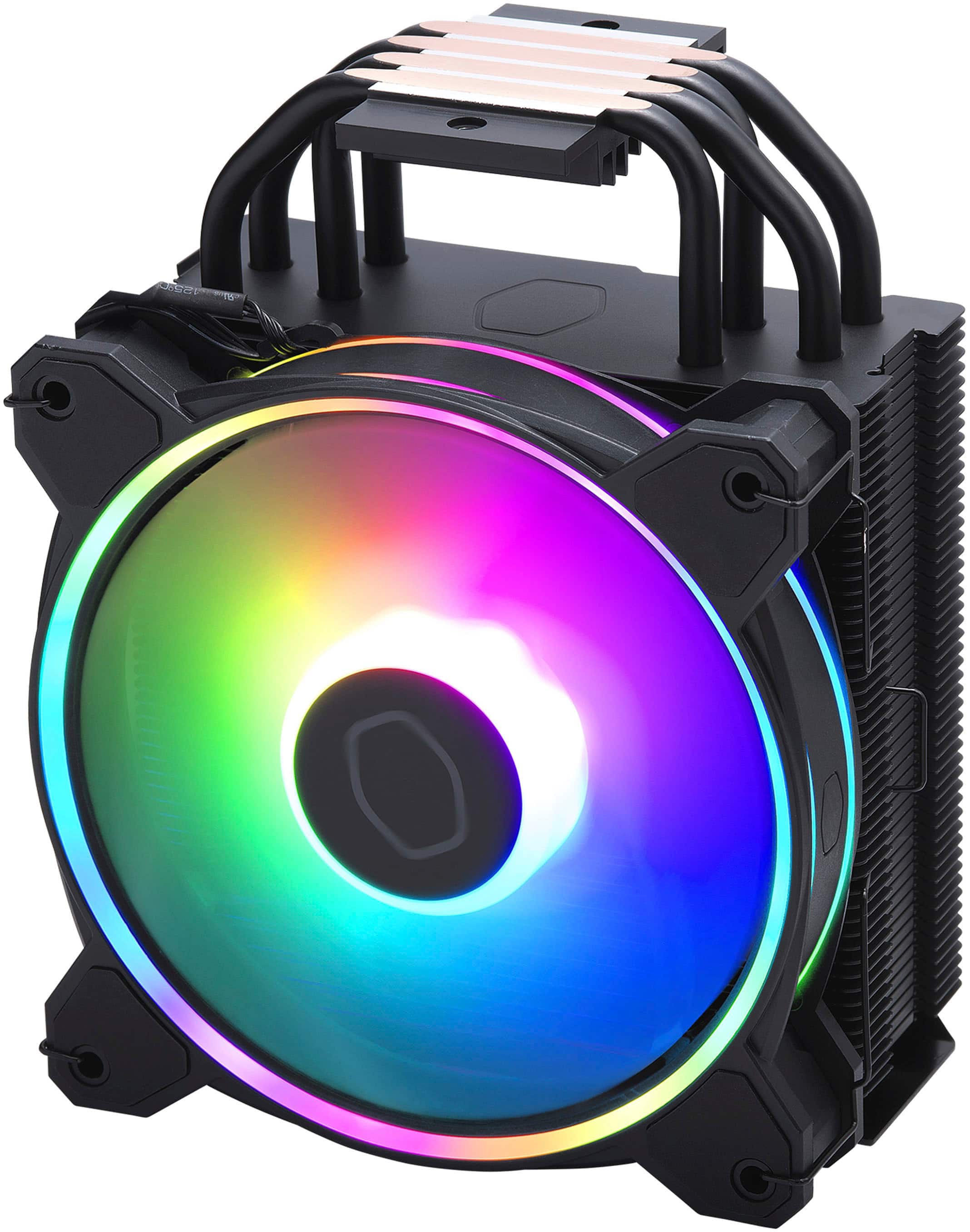 Alt View 12. Cooler Master - Hyper 212 Halo 120mm CPU Cooling Fan with Gen 2 RGB Lighting - Black Edition.