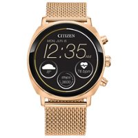 Citizen - CZ Smart 41mm Unisex Casual Smartwatch with IP Stainless Steel Mesh Bracelet - Rose Gold - Front_Zoom
