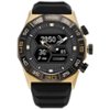 Citizen - CZ Smart 44mm Unisex IP Stainless Hybrid Sport Smartwatch with Silicone Strap - Gold