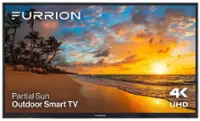 Front. Furrion - 75" Furrion Aurora Partial Sun Smart 4K LED Outdoor TV - Black.