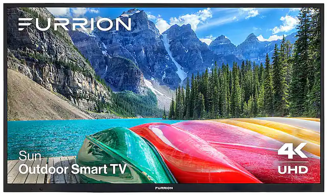 Front. Furrion - 55" Furrion Aurora Sun Smart 4K LED Outdoor TV - Black.