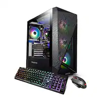 iBUYPOWER - SlateMesh Gaming Desktop - AMD Ryzen 7 7700X - 32GB Memory - NVIDIA GeForce RTX 4070 12GB - 2TB NVMe SSD - Black - Front_Zoom