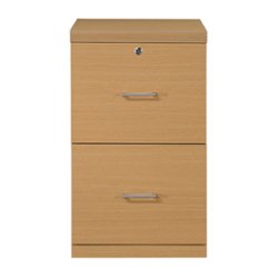 OSP Home Furnishings - Alpine 2-Drawer Vertical File with Lockdowel Fastening System - Natural - Front_Zoom