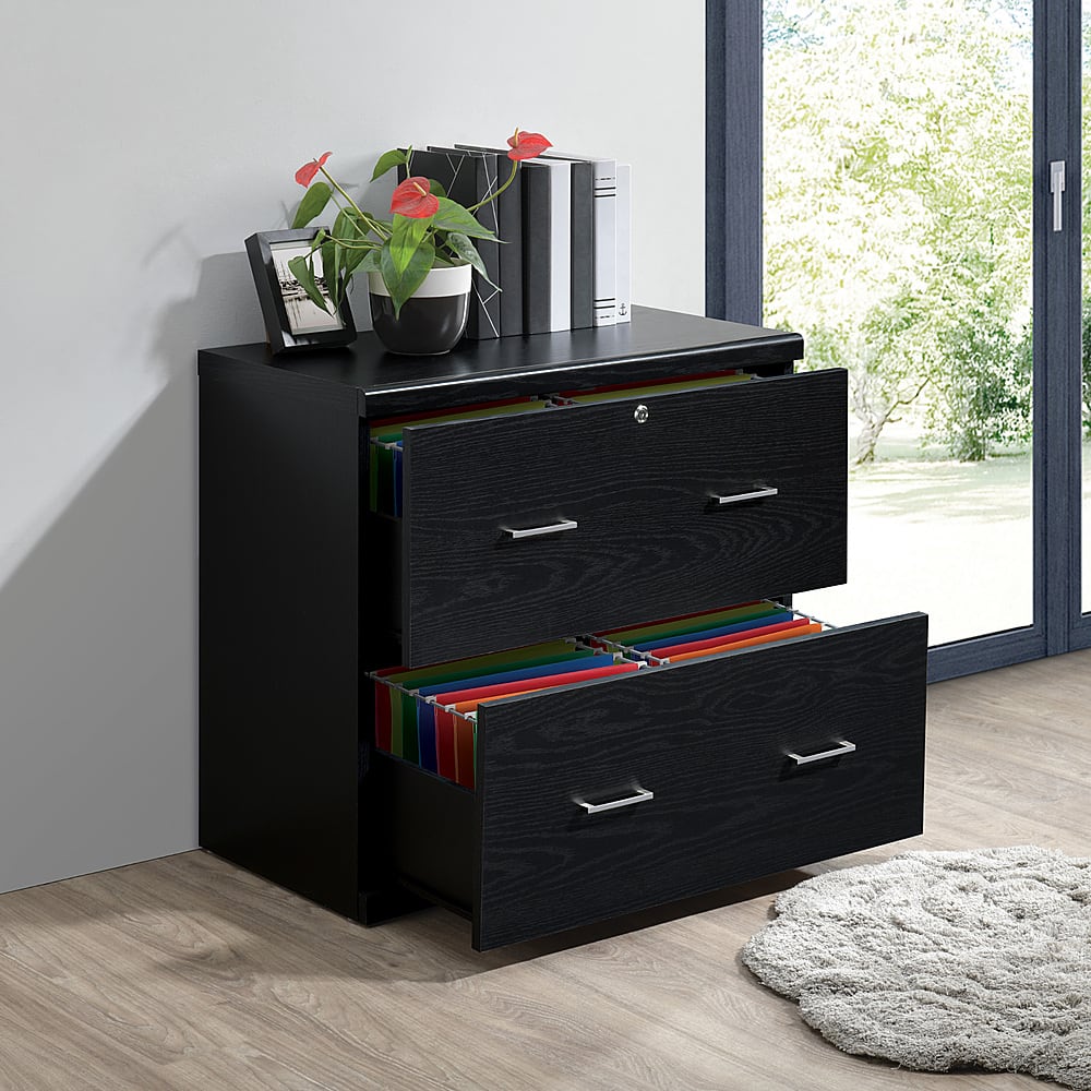 OSP Home Furnishings Alpine 2-Drawer Lateral File with Lockdowel ...