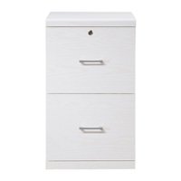 OSP Home Furnishings - Alpine 2-Drawer Vertical File with Lockdowel Fastening System - White - Front_Zoom