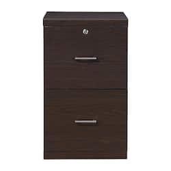 OSP Home Furnishings - Alpine 2-Drawer Vertical File with Lockdowel Fastening System - Espresso - Front_Zoom