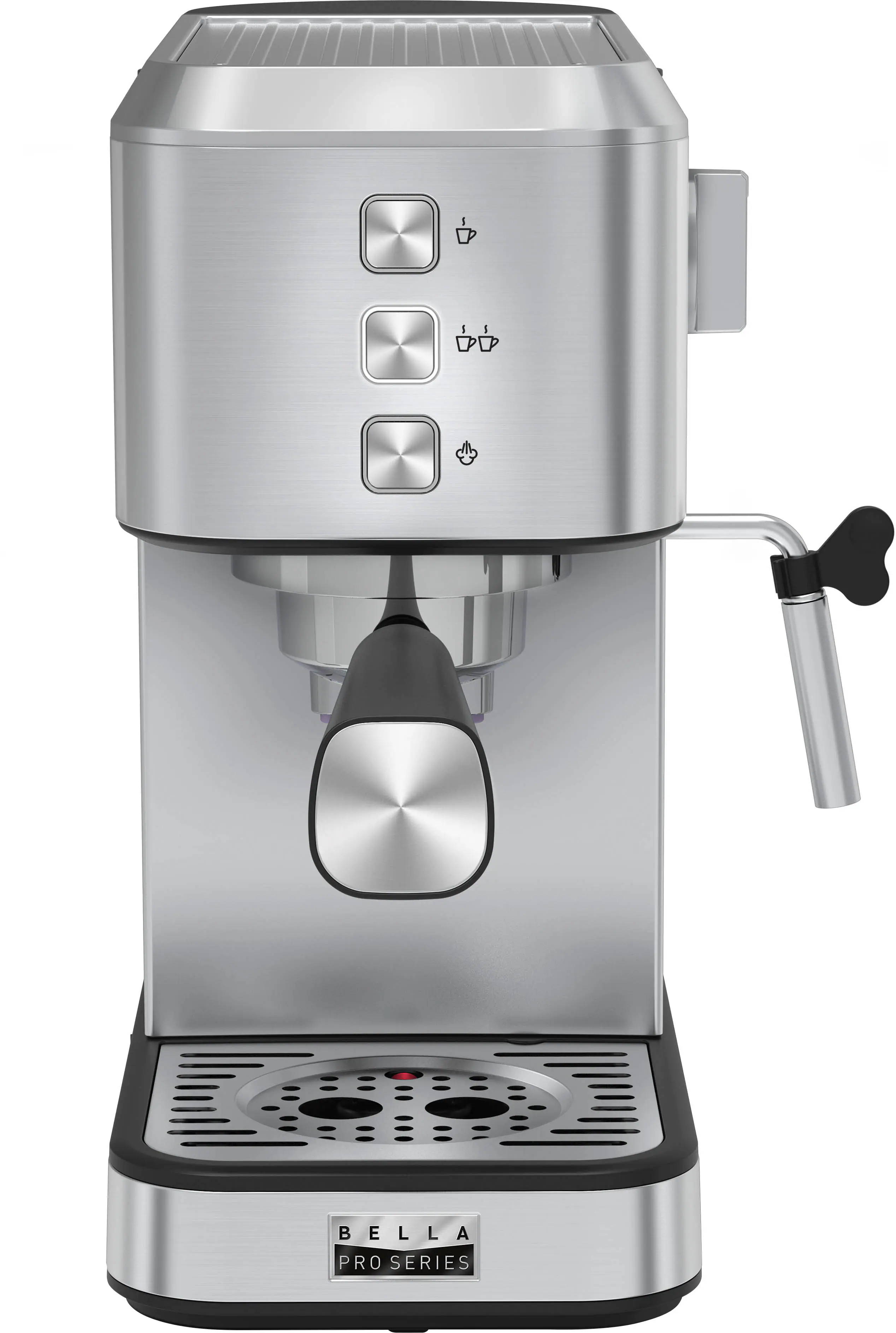 Front. Bella Pro Series - Slim Espresso Machine with 20 Bars of Pressure - Stainless Steel.