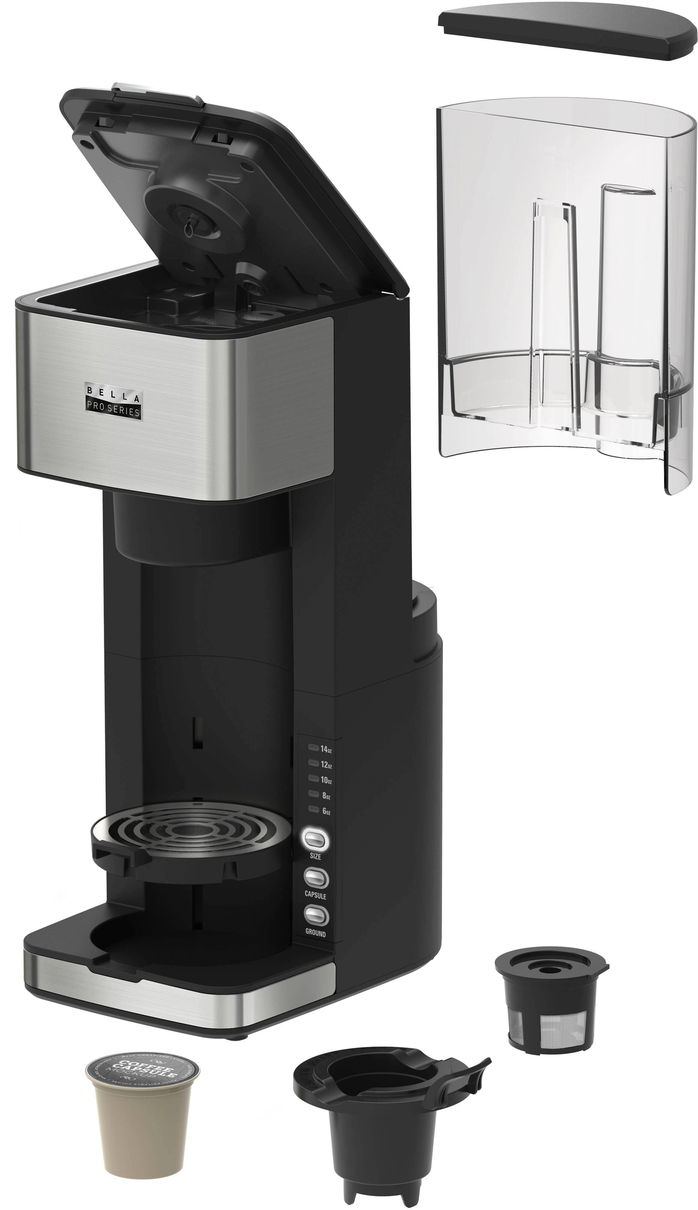 Alt View 13. Bella Pro Series - Dual Brew Single Serve Coffee Maker - Stainless Steel.