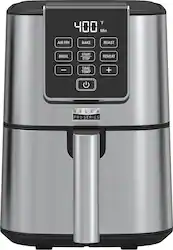 bella PRO - 4-qt. Digital Space Saving Air Fryer - Stainless Steel - Front_Zoom