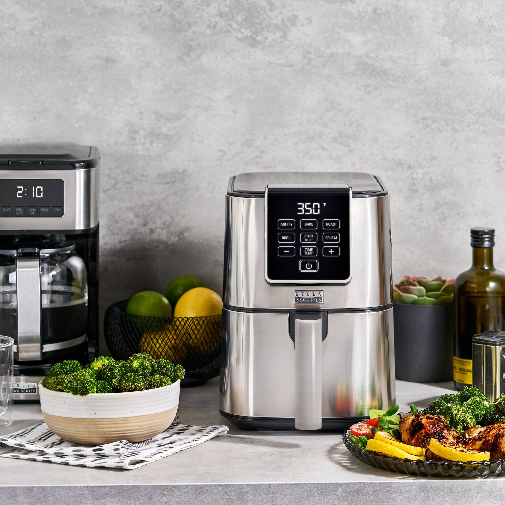 Zoom in on Alt View 11. Bella Pro Series - 4-qt. Slim Digital Air Fryer - Stainless Steel.