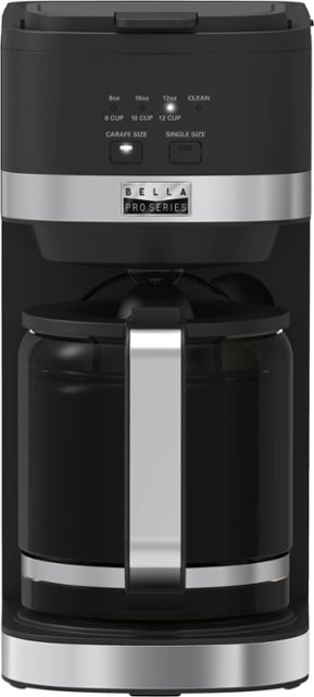 14830 Bella - 12-Cup Coffee Maker - Black/Stainless Steel - Black Friday