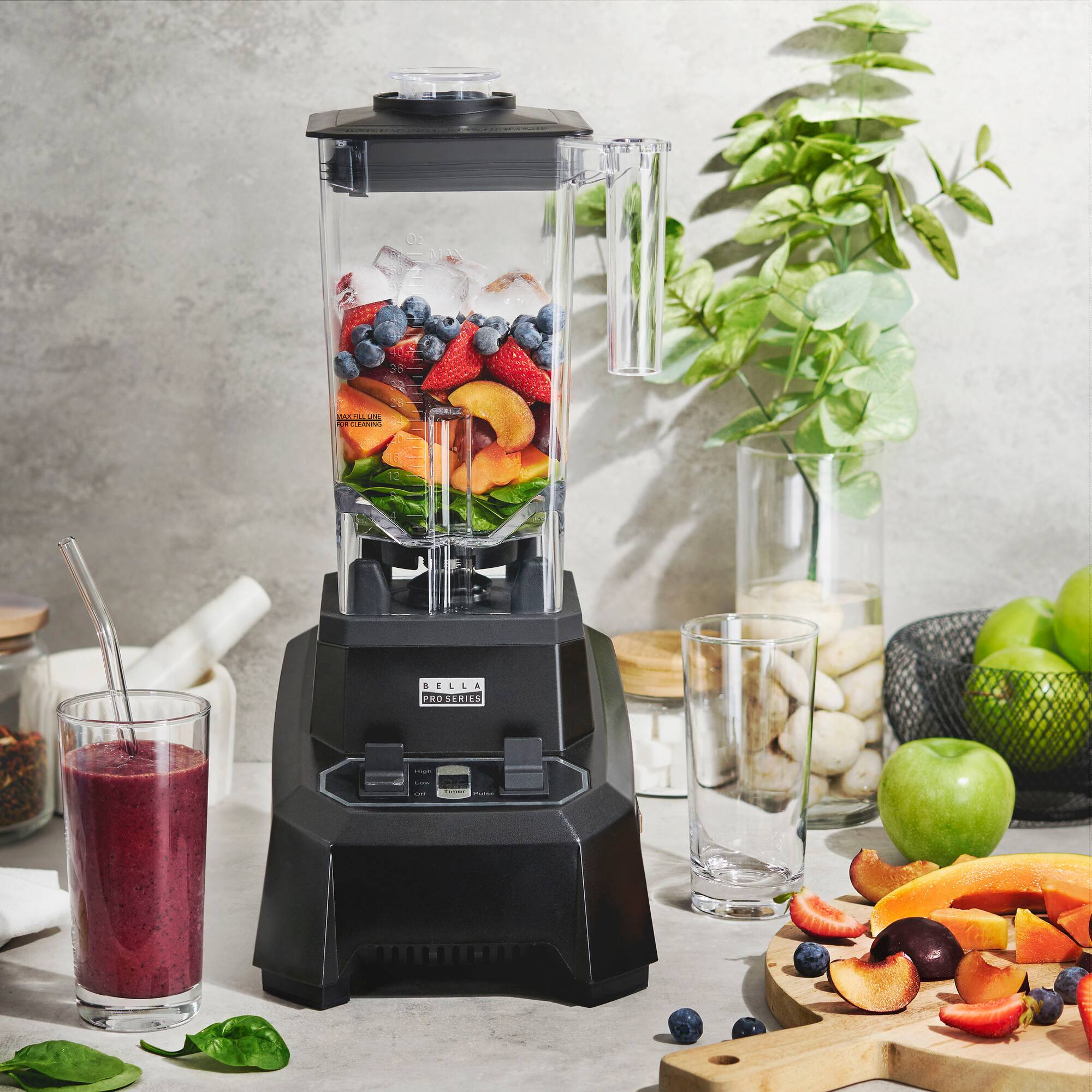 Zoom in on Alt View 14. Bella Pro Series - Precision Max Performance Blender - Black.